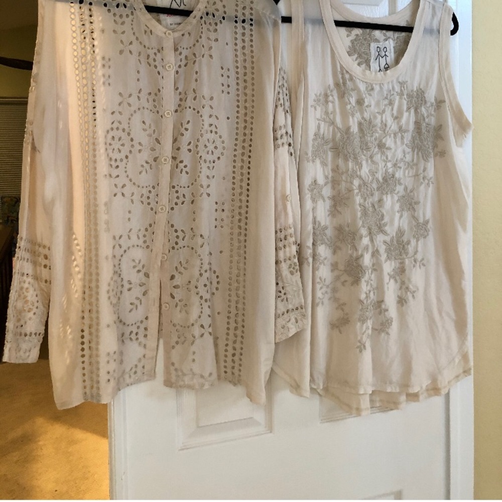 Beautiful Johnny Was 2 pc blouse and matching tank